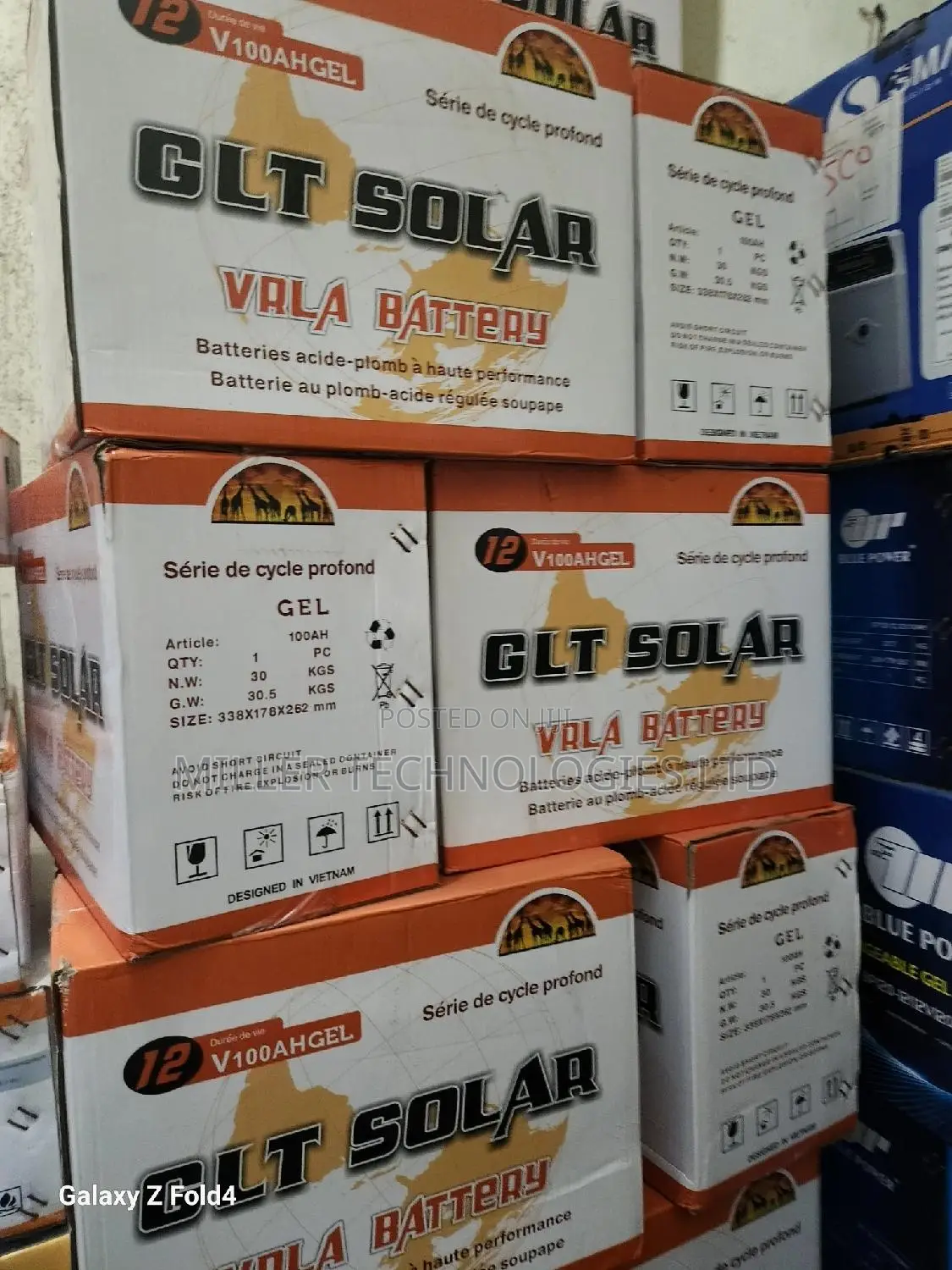 GLT Solar Battery 100ah 12v