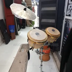 Original Professional Bongo Drum With Cymbal Complete Set 