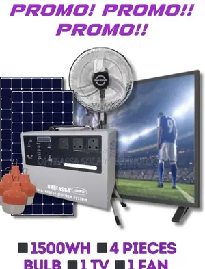1500watts Solar Generator Plus Television , Fans, And Bulbs