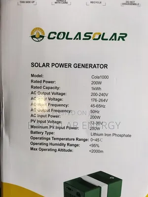 1000kwh Solar Generator Available Now