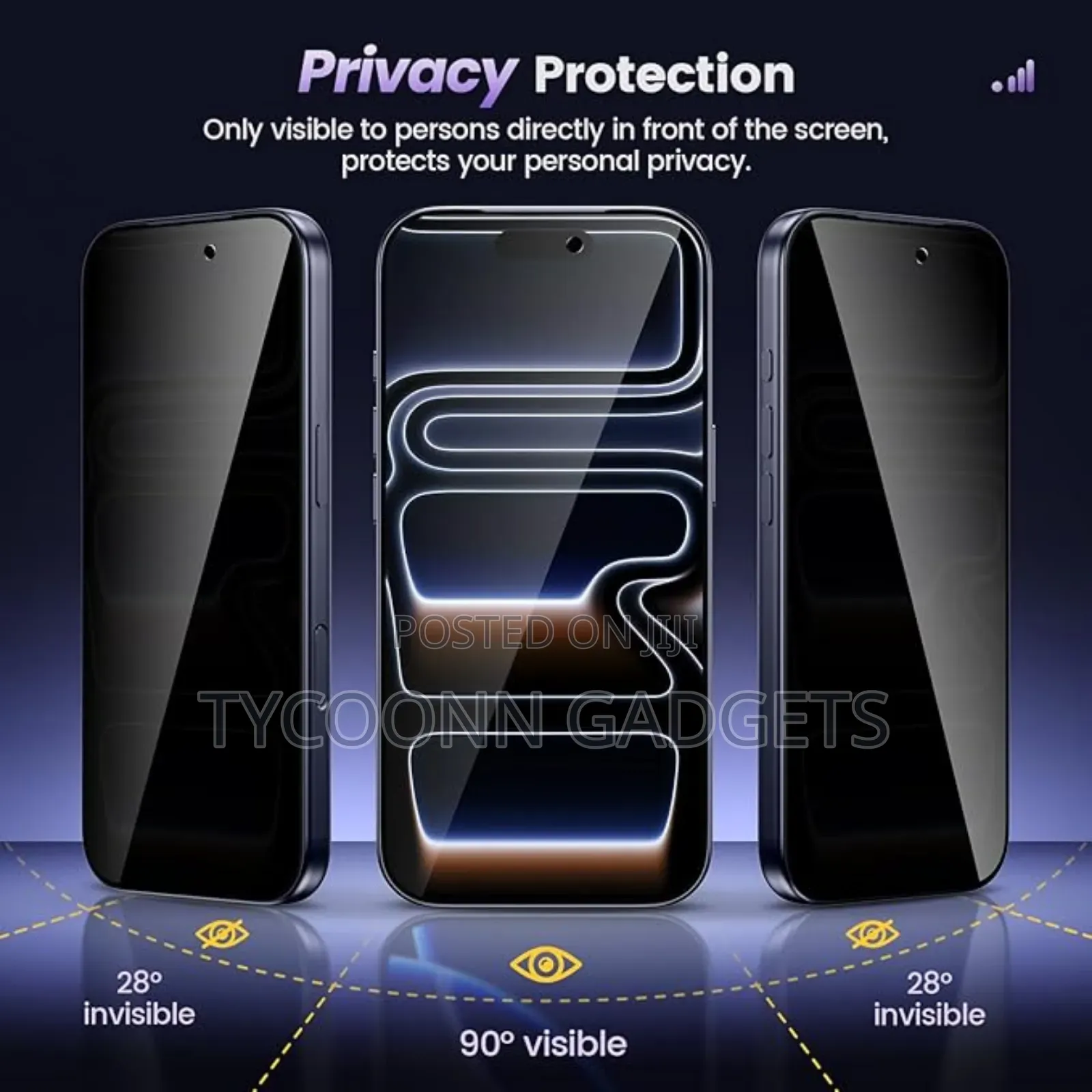 For iPhone 17 Pro Max Privacy Screen Protector Bubble Free