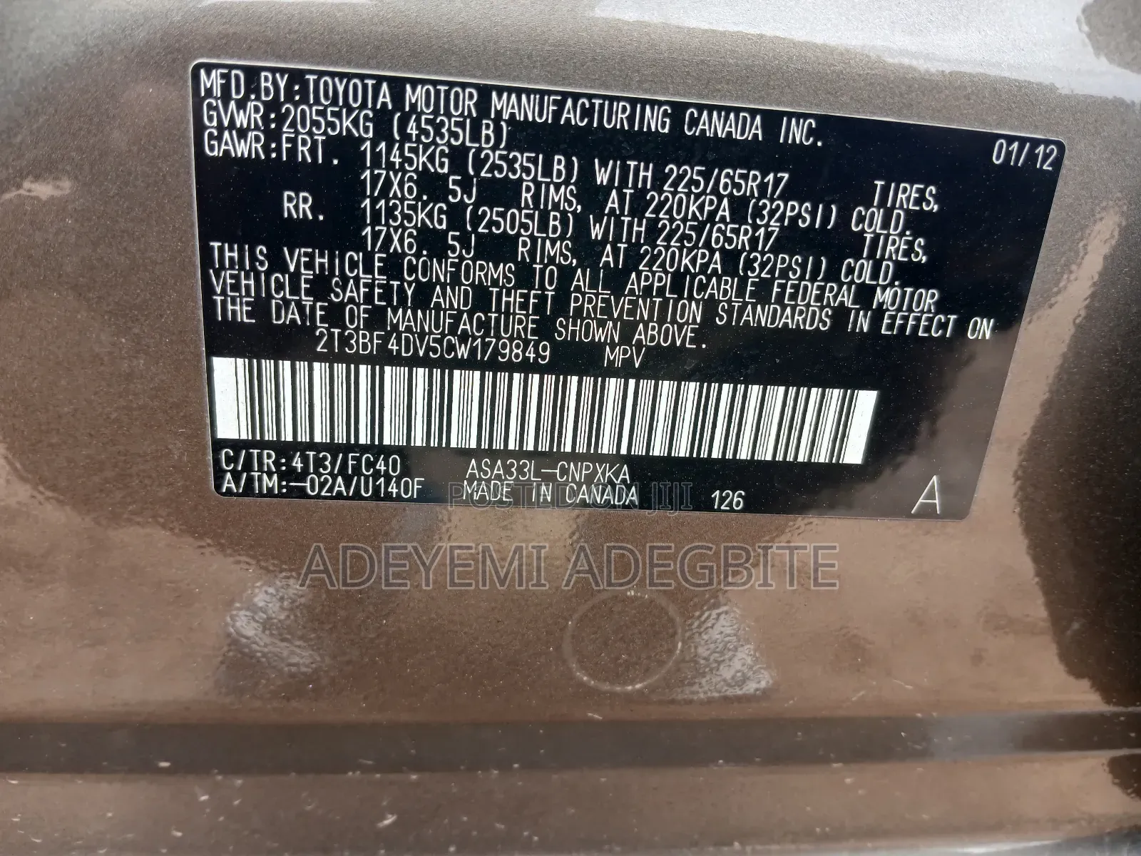 Toyota RAV4 2012 Gray