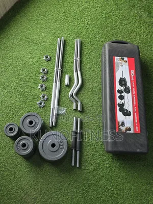 Professional 55kg Barbell Set for Weightlifting - Heavy Duty