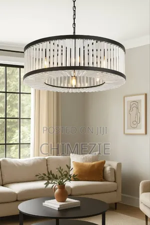 Black Crystal Led Chandelier 600mm