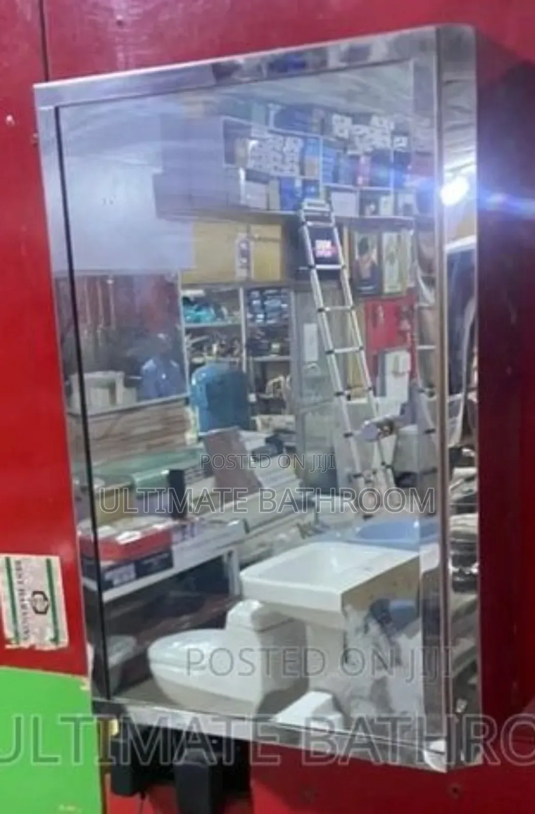 Single Door Stainless Cabinet Mirror Without Light