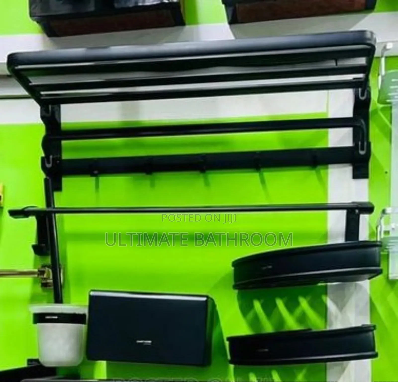 Matt Black Complete Set Bathroom Accessories