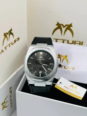 New Matturi Design Black Leather Watch