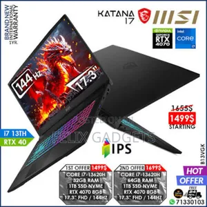 New Laptop MSI GF75 Thin 16GB Intel Core I7 SSD 512GB