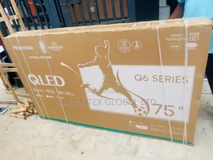 Brand New Hisense 75" Smart Qled Tv With Warranty Sign