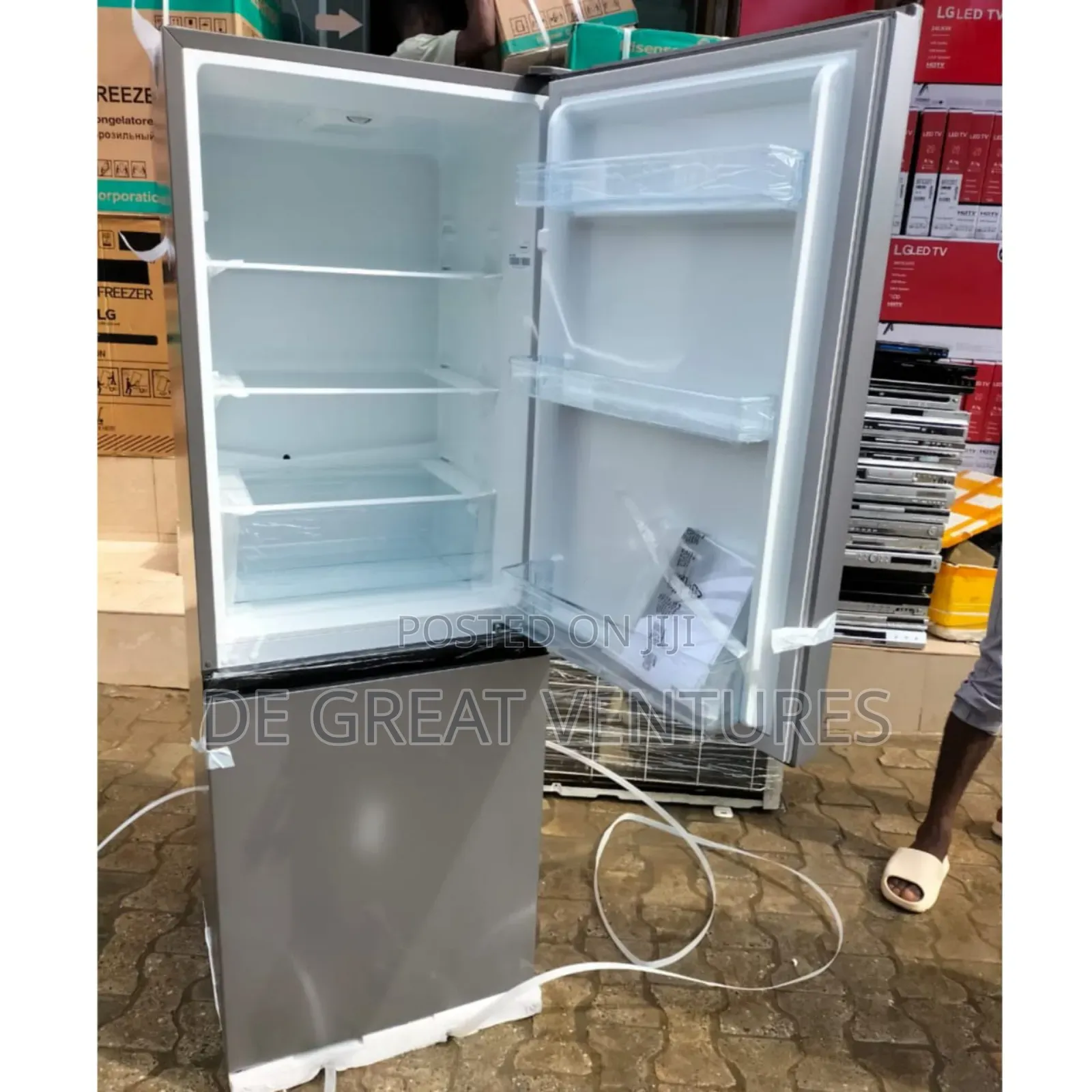 Brand New Hisense 225l Half-Half Refrigerator√Silver Colour√External√