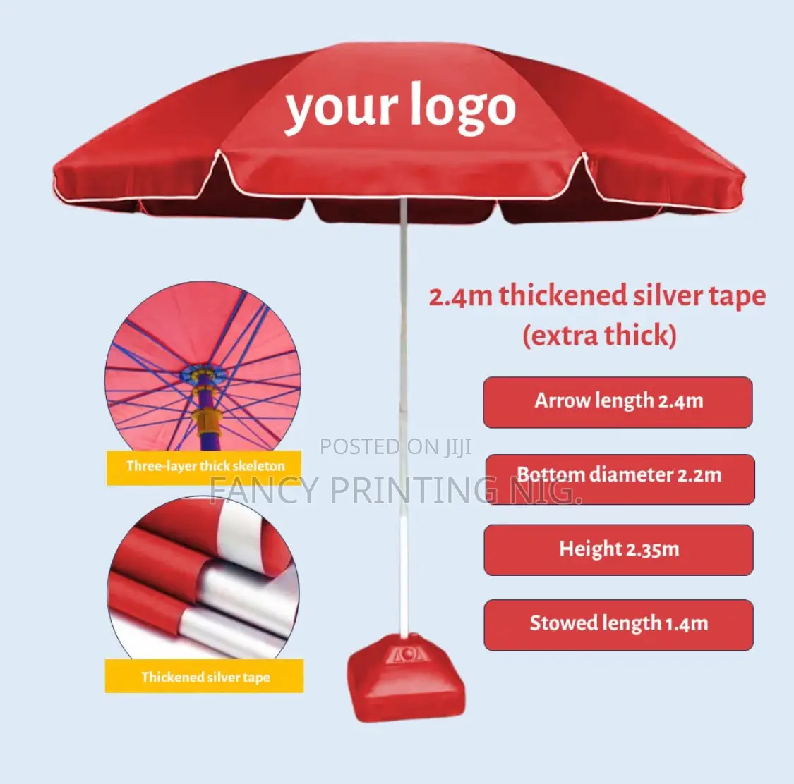 Full Branded Umbrella Parasols