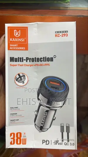 Kaxinsi Multi-Protection Super Fast Car Charger (Kc-293) 38w