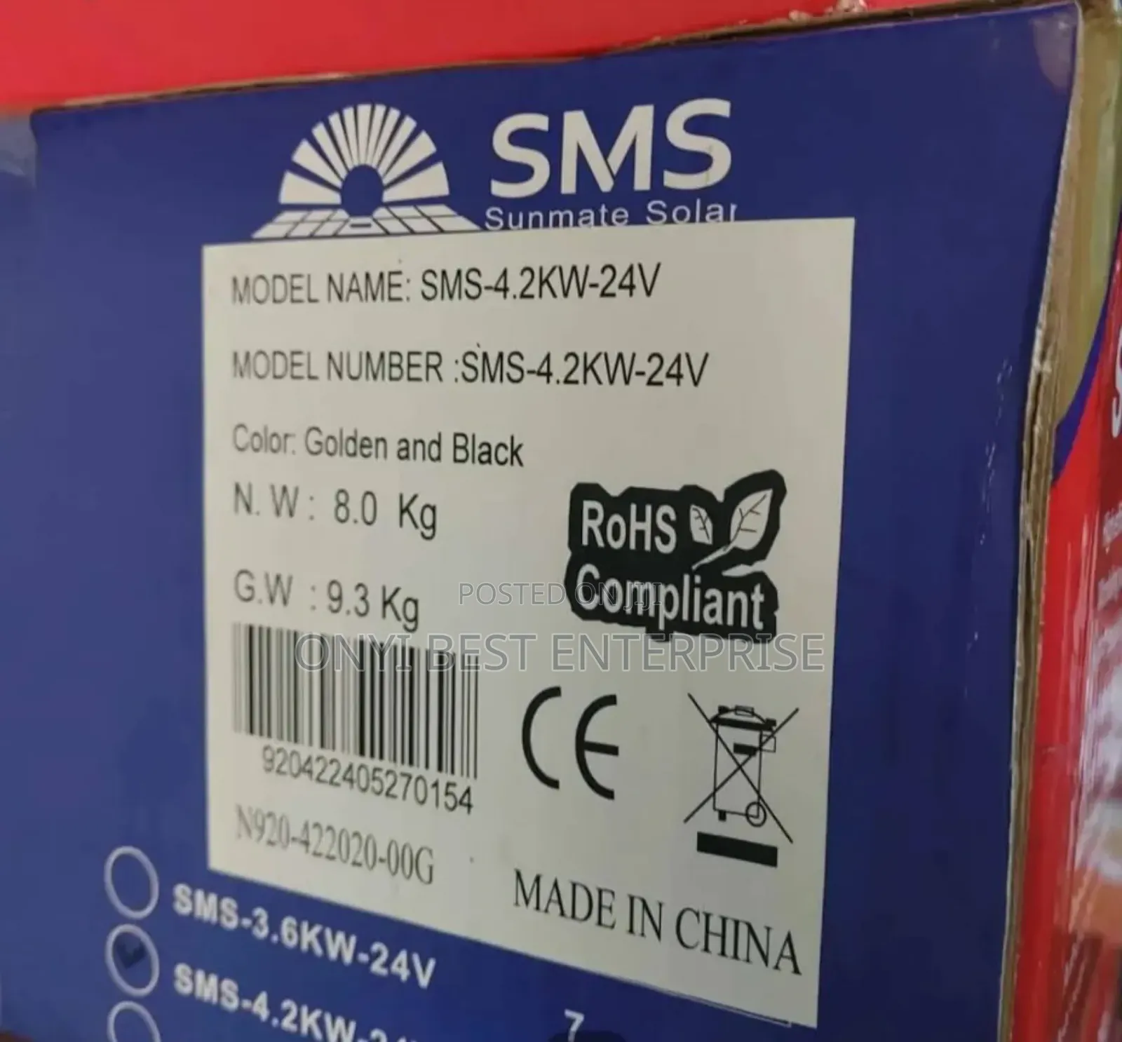 SMS Hybrid Inverter 4.2kva_-_24v