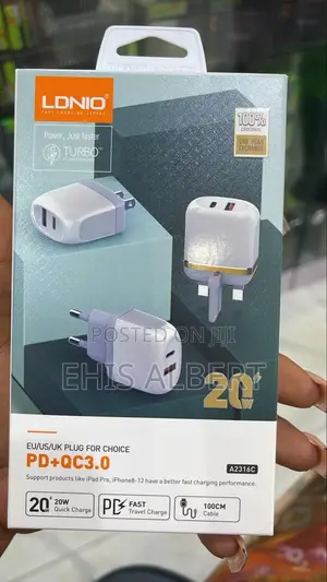 Ldnio Fast Charger 20w (Pd+Qc3.0)