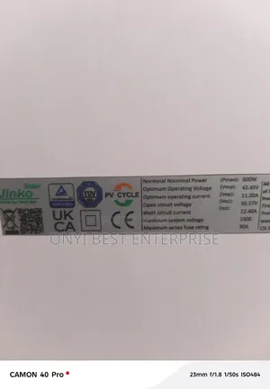 Jinko Solar Panel Half Cut Mono 600wstts