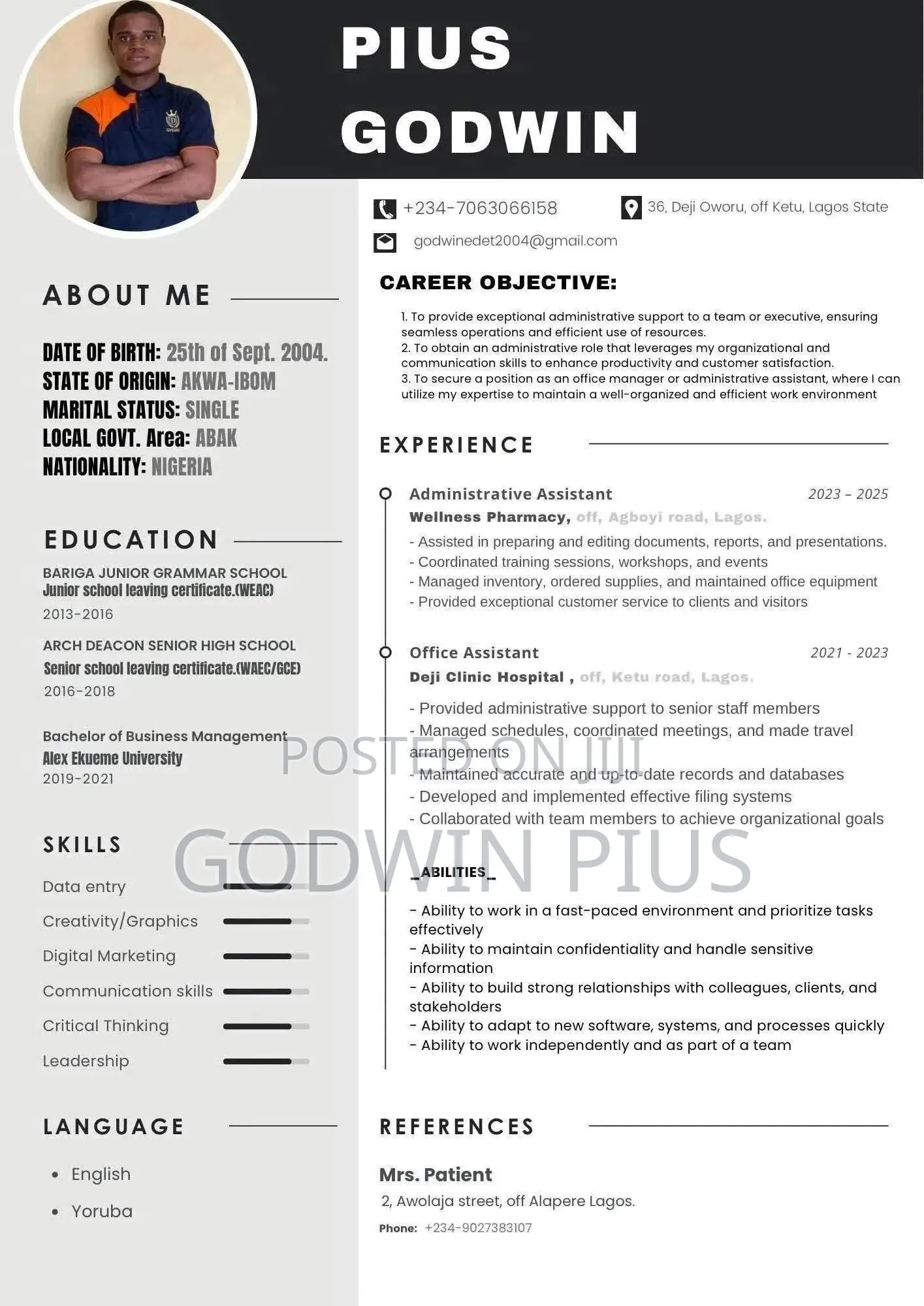Male Personal Assistance