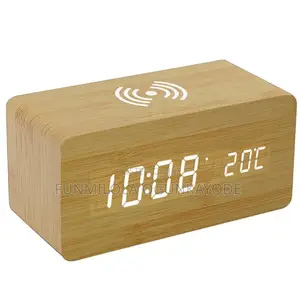 Wooden Clock With Wireless