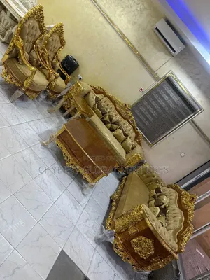 High Quality Egyptian Sofa With Sides Stool