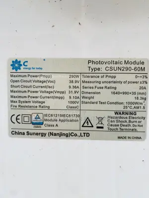 290w 60cells Foreign Used Solar Panel Higher Efficiency