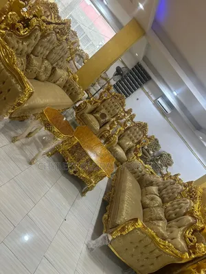 Elegance Egyptian Sofa With Sides Stool