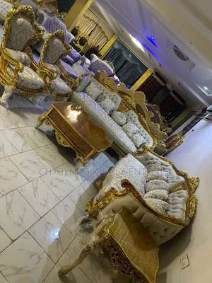 Luxury Egyptian Sofa With Sides Stool