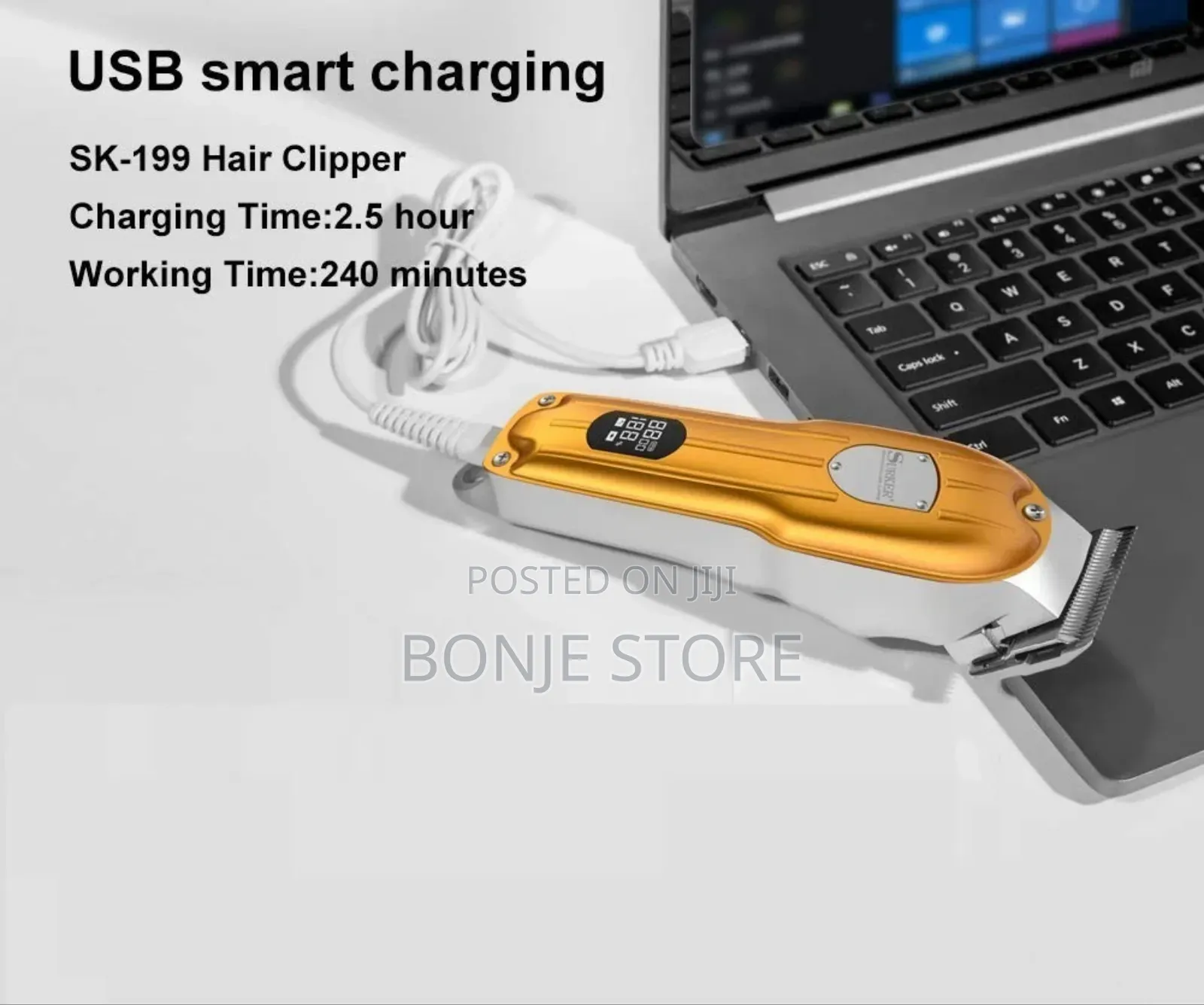 Rechargeable Clipper With LCD Display Powerful Precision Tool