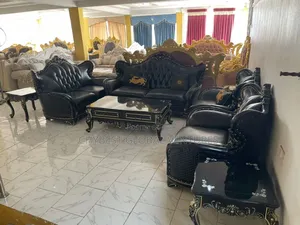 Elegance Egyptian Sofa With Center Table and Two Sides Stool