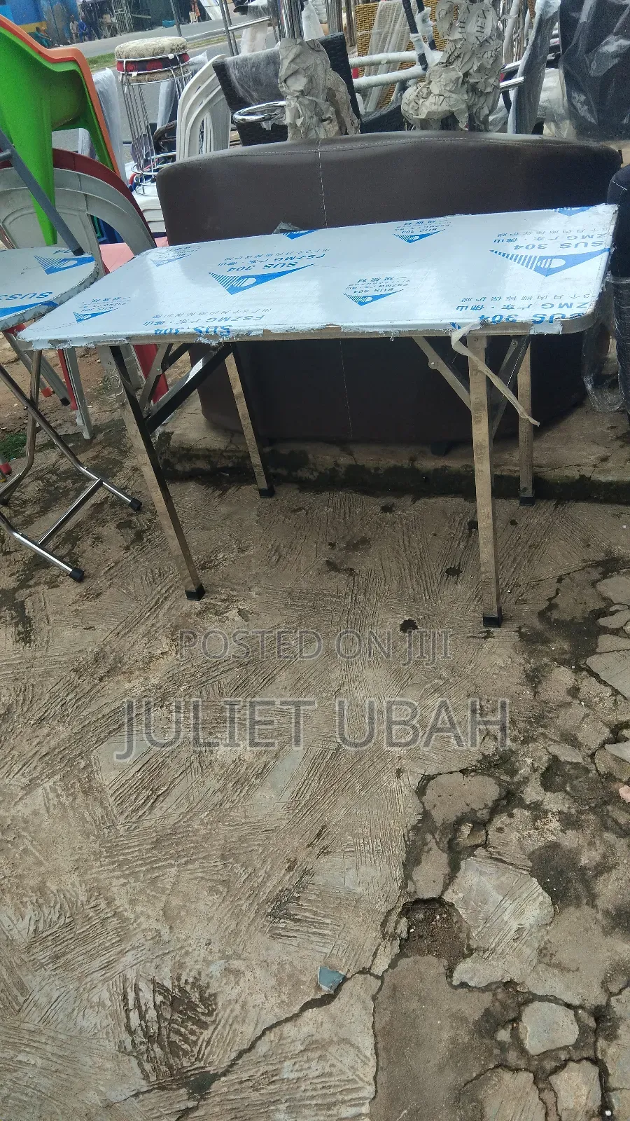 Foldable Stainless Rectangular Table