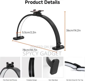 Desktop Foldable Half Moon Light For Manicure Nail Techs