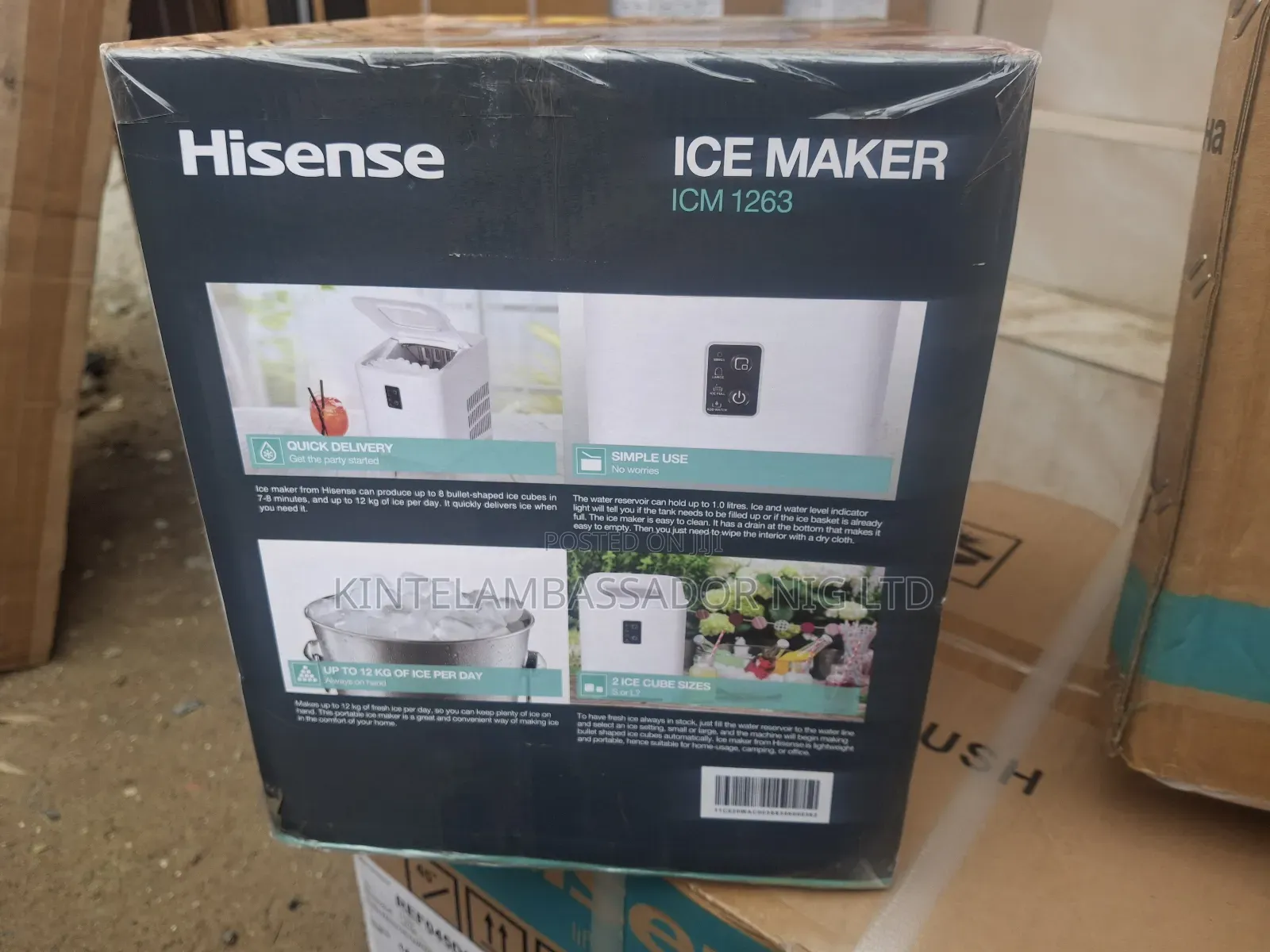 12kg Hisense  Ice Maker - Icm 1263