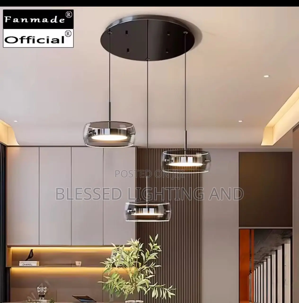 3in1 Round Based Nordic Glass Kitchen, Dinning, Balcony, Bar Chandelie