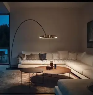 Size H1800mm Luxury Led Ring Fishing Floor Lamp for Home / Hotel Lamp