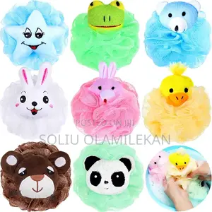 8 Pieces Kids Bath Animal Bath Sponge Cartoon
