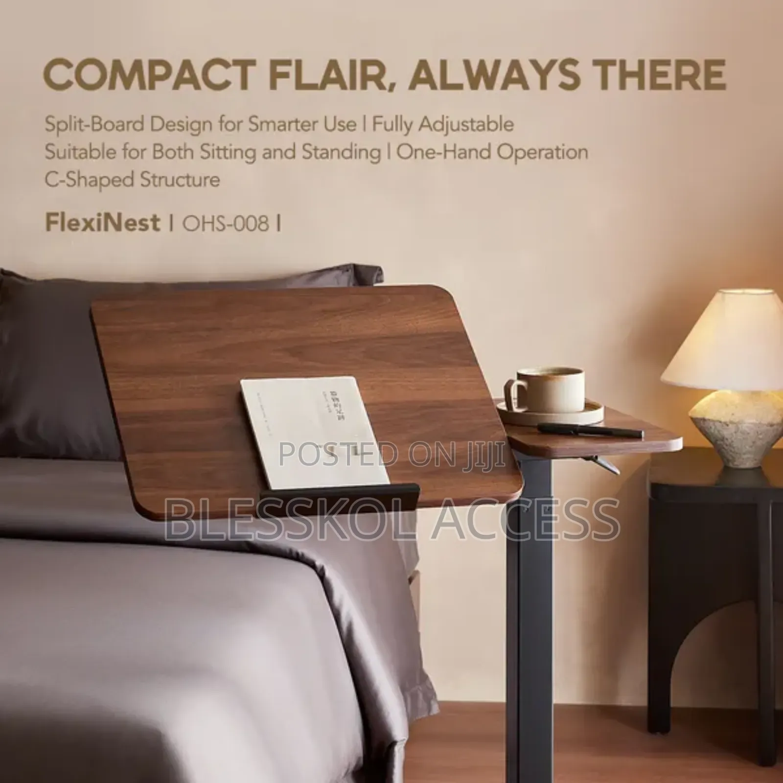 Oraimo Flexinest Mobile Telescoping Tilt-Adjustable Partition Desk