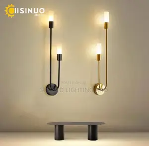 Modern Led 2in1 Black and Gold Wall Light for Bedroom Bedside Wall Lig
