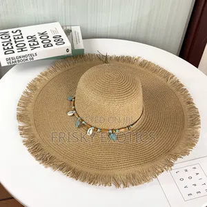 Beaded Straw Beach Hat