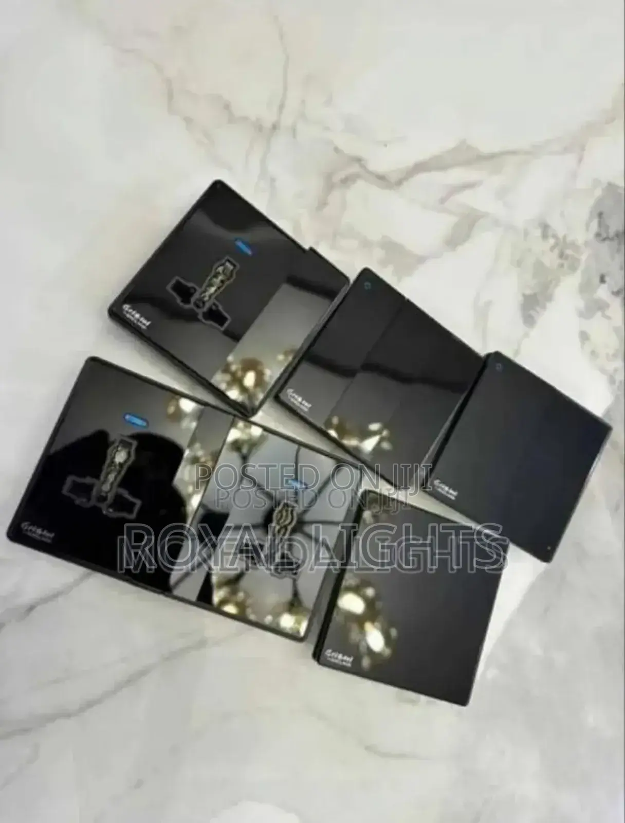 Crystal Black Switches and Socket