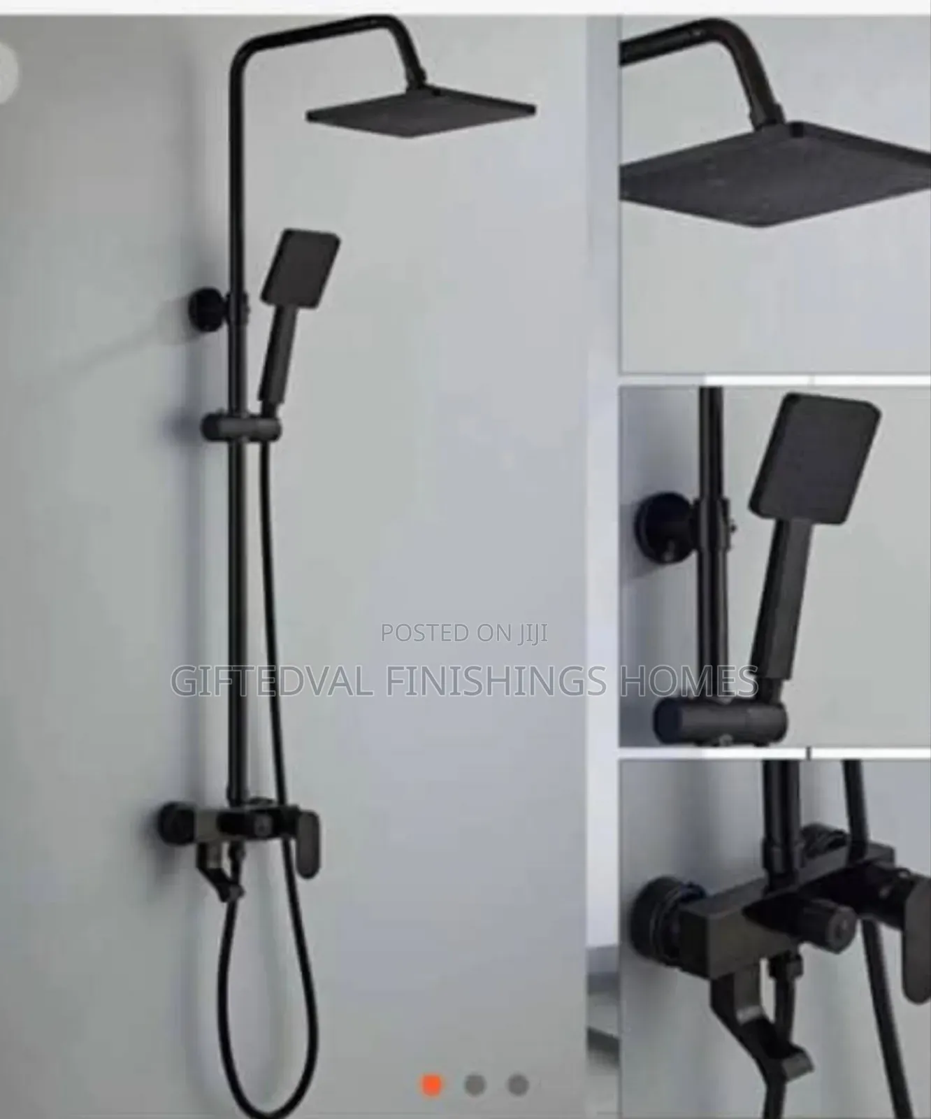High-Quality Black Shower