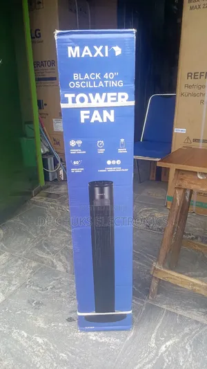 Brand New Maxi Tower Fan 40"Inch Black Color (10-22jr)