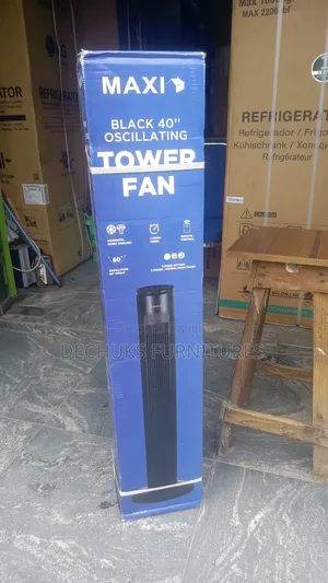 Maxi 40"Inch Tower Fan 45 Watts (Black Color) Maxifan10-22jr