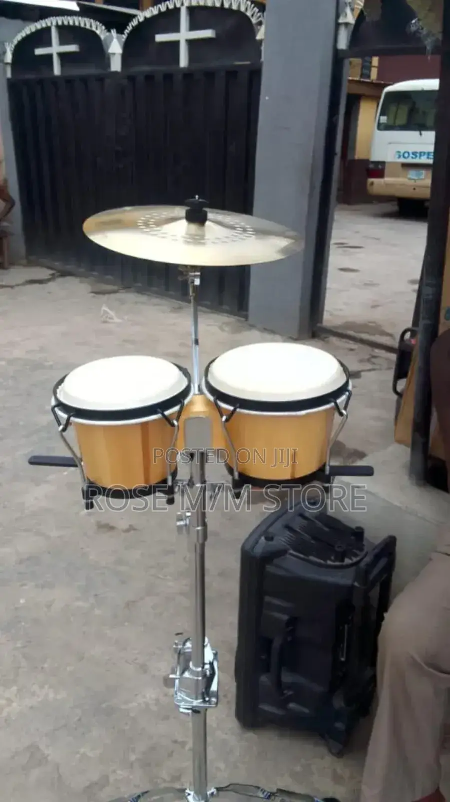 Small Bongo Complete Set With Cymbal