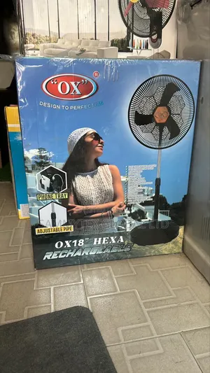 Brand New Ox Rechargeable Standing Fan Double Battery With Warranty