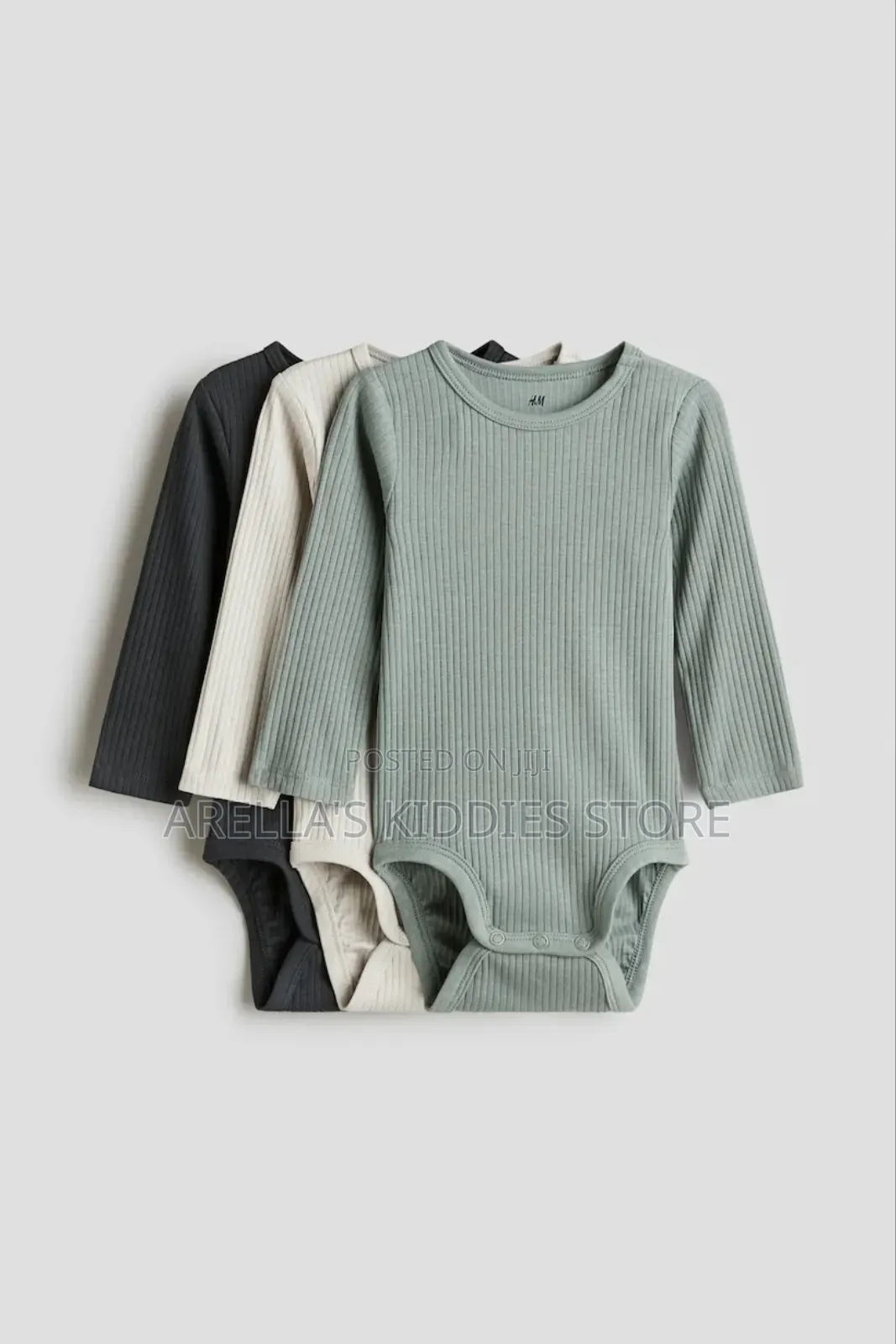 3-Pack Ribbed Bodysuits 2-4m
