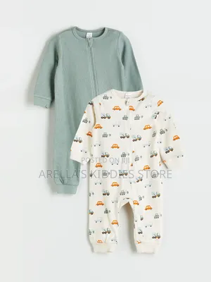 LCW Baby Crew Neck Printed Baby Boys' Jumpsuit 2 Pack