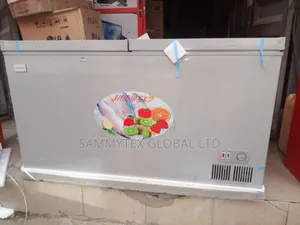 Brand New Hoomex Double Door Freezer With Warranty Sign