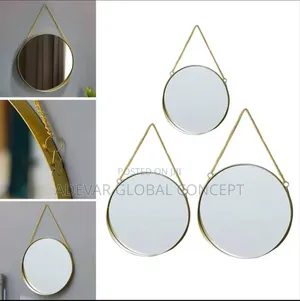 Multipurpose Metal Golden Frame Make Up Mirror Wall Mirror