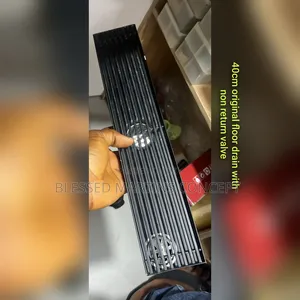 Original Iron 40cm Black Color Floor Drain With Non Return Valve