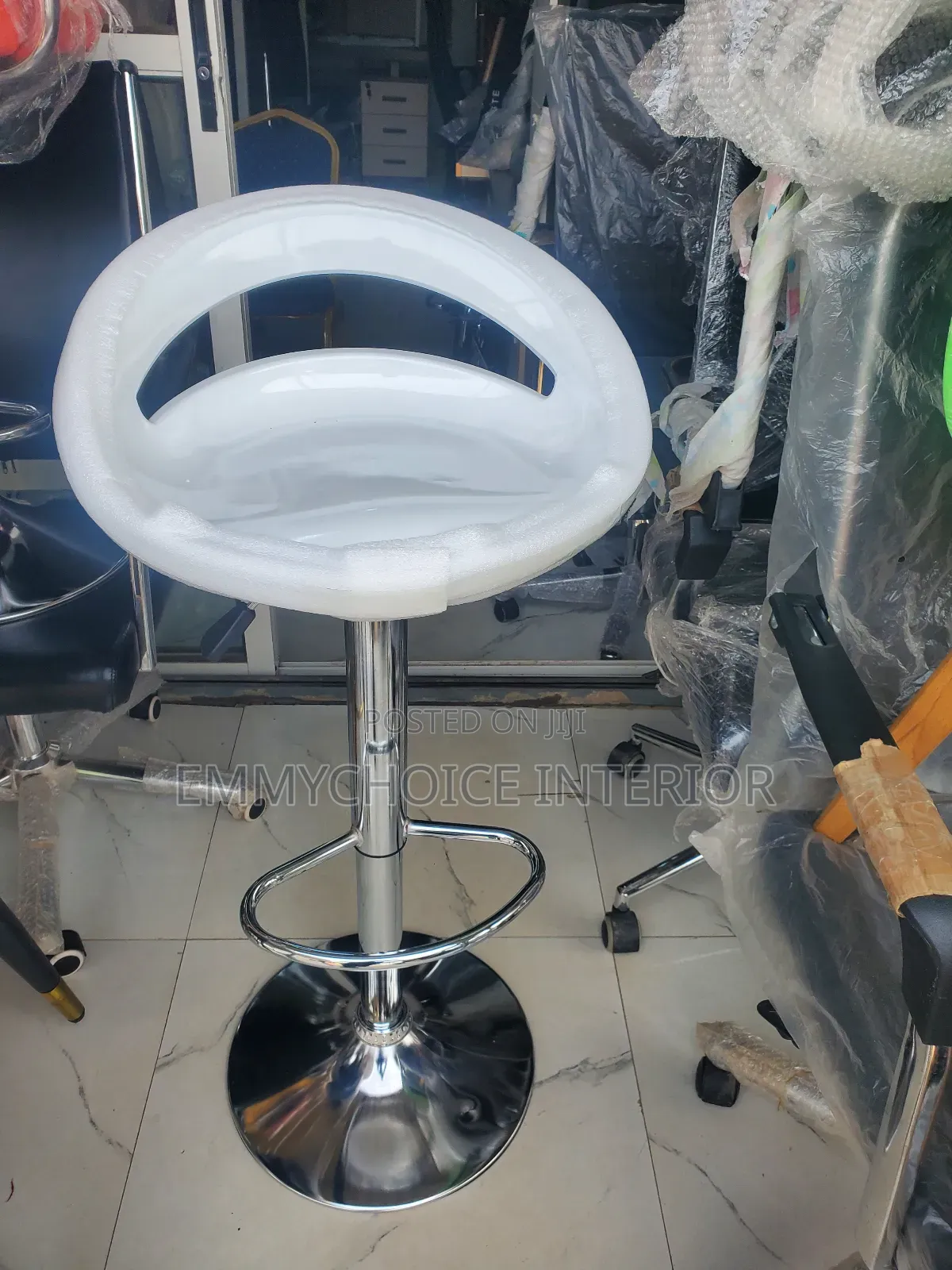 White Bar Stool Ceramic