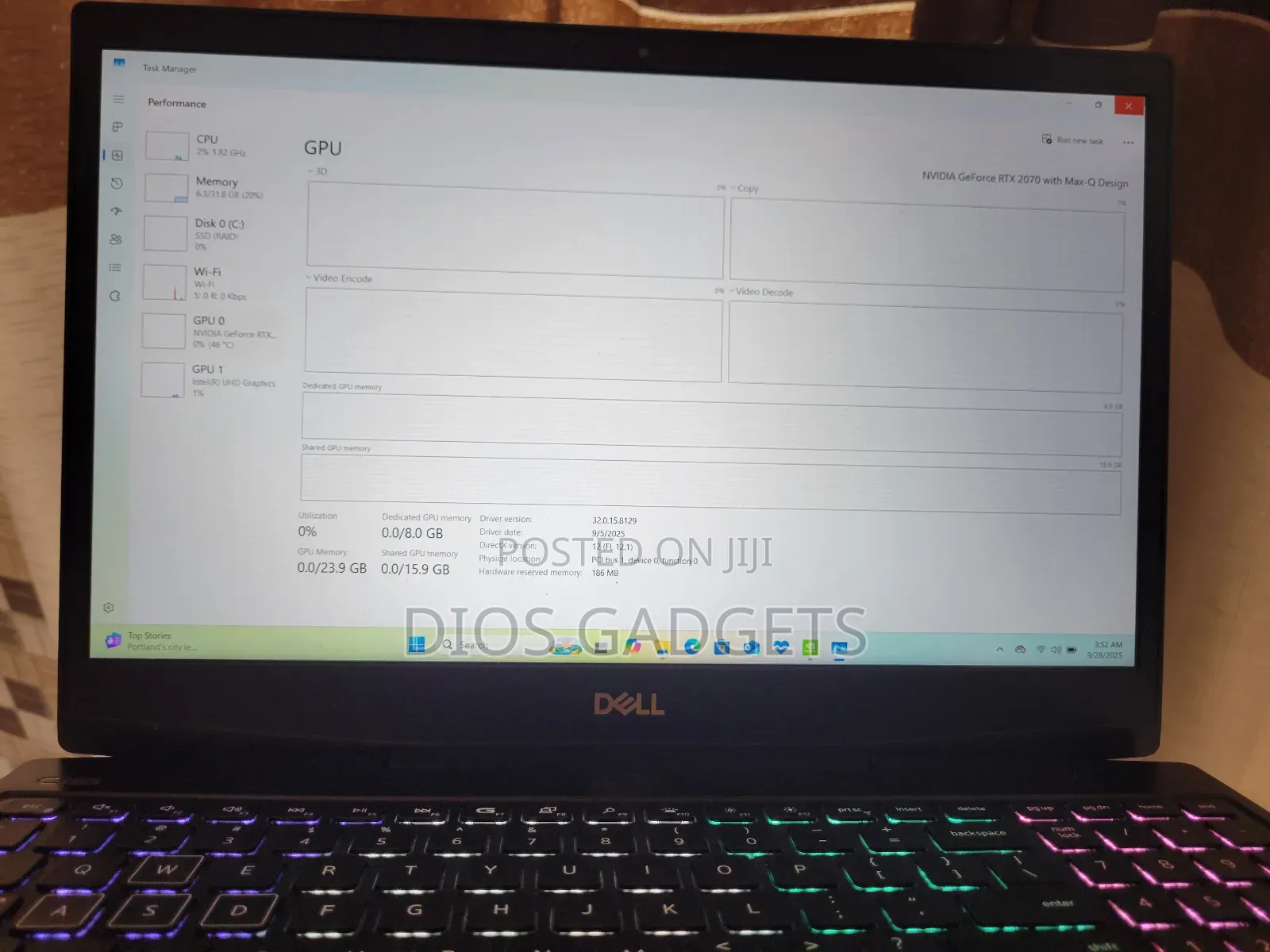 Laptop Dell G5 32GB Intel Core I7 SSD 1T