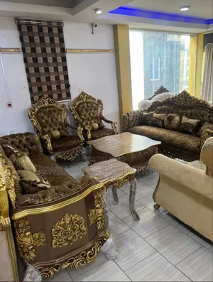 Egyptian Intricate Carvings Eight Seaters Sofa